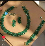 ست گردنبند ، دستبند و گوشواره کریستالی